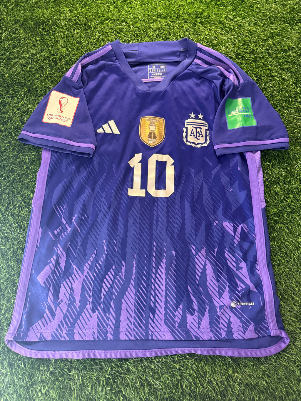 Argentina 2022 World Cup Away Jersey – Messi #10