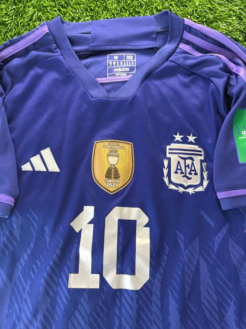 Argentina 2022 World Cup Away Jersey – Messi #10