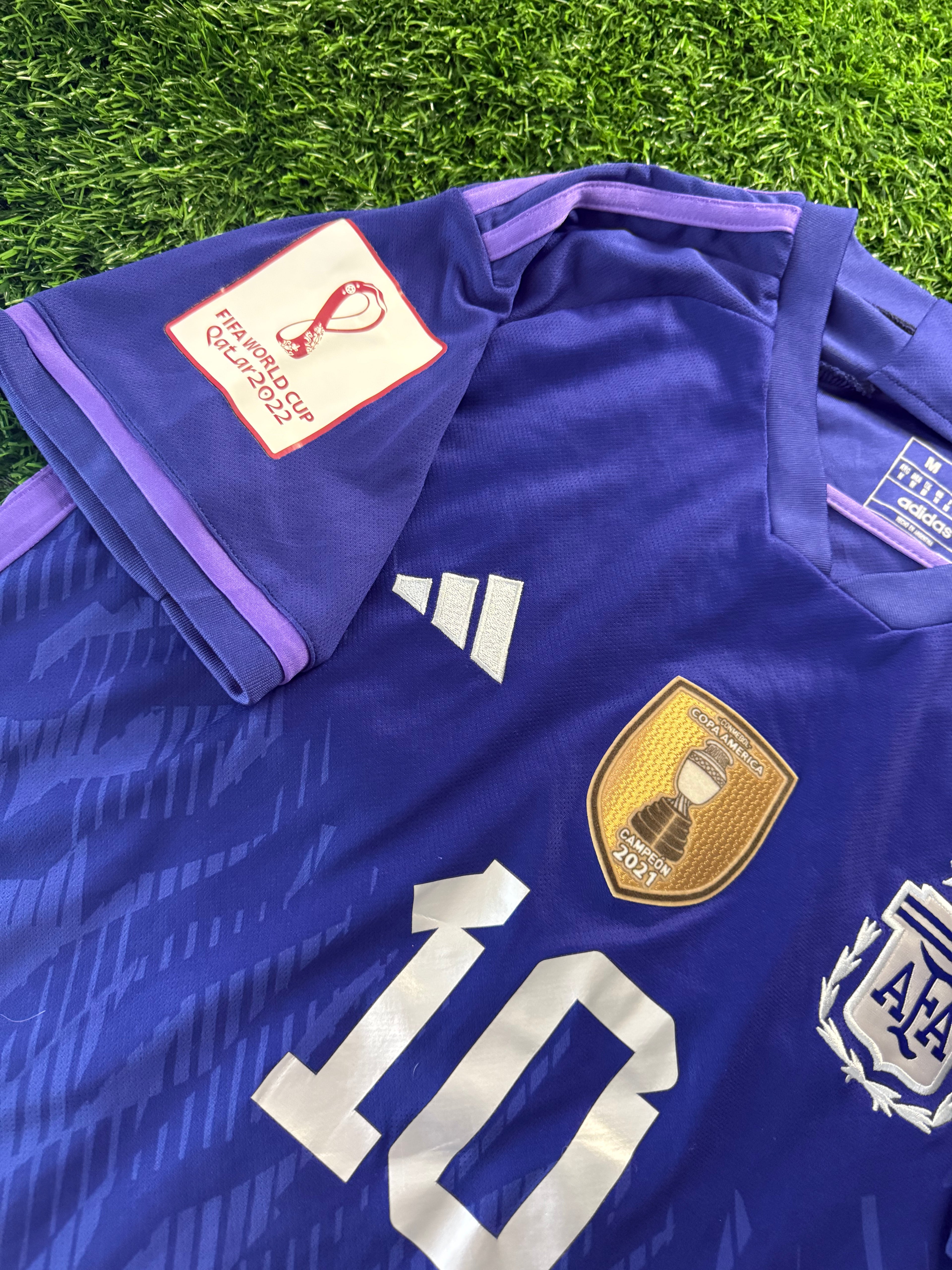 Argentina 2022 World Cup Away Jersey – Messi #10