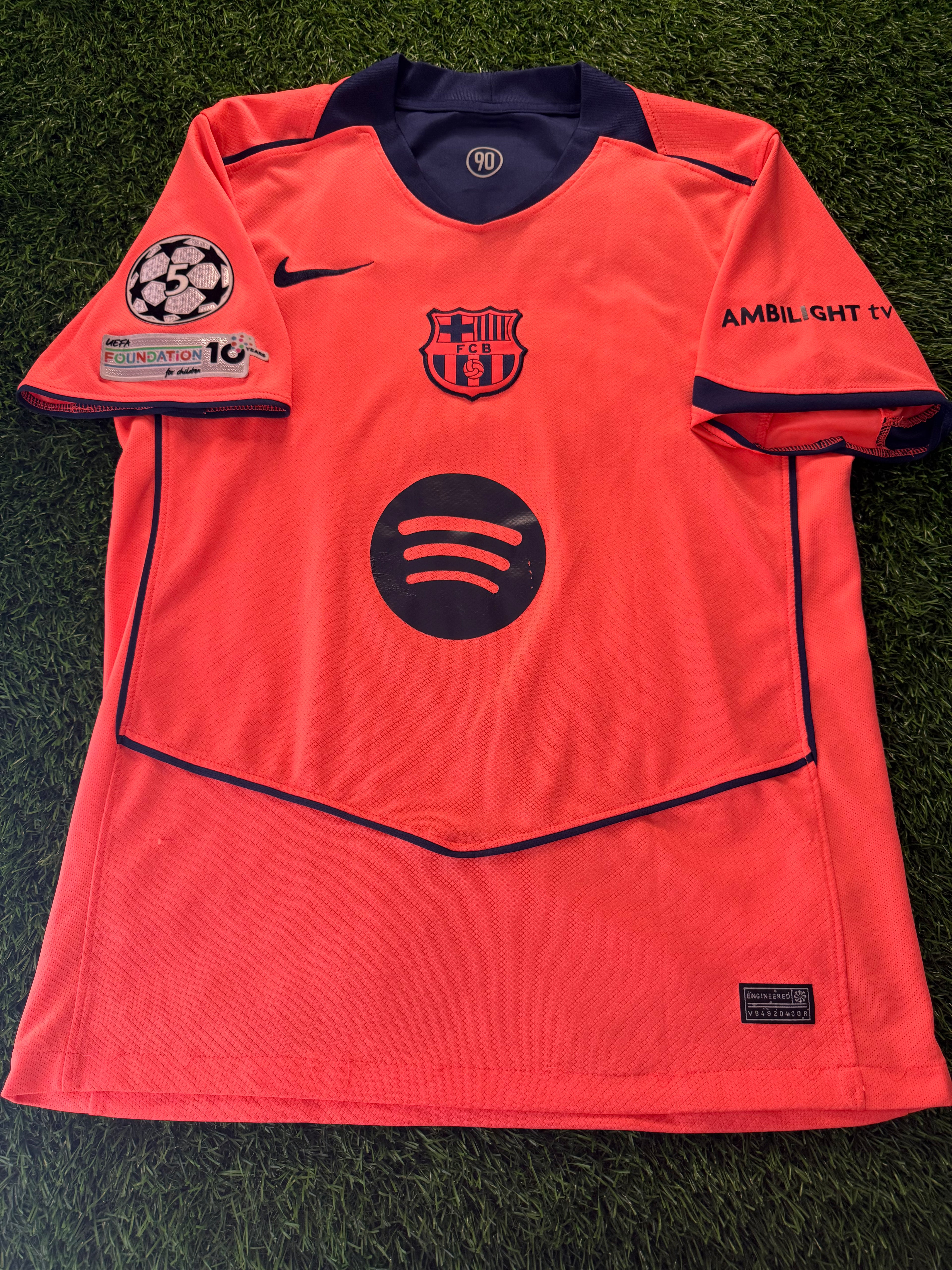 FC Barcelona 2024/25 Away Jersey – Raphinha #11 (UCL Patch)