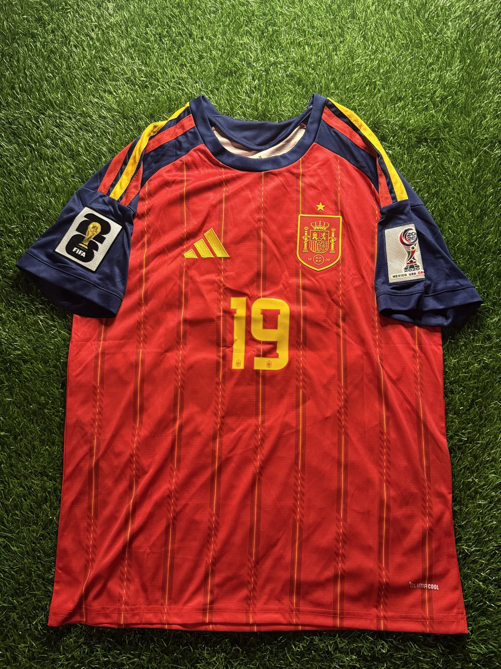 Spain 2026 World Cup Home Jersey with Patches – Lamine Yamal