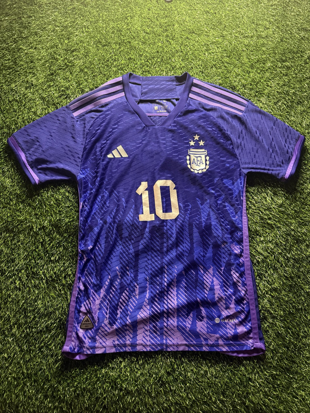 Argentina 2022 World Cup Away Jersey – Messi #10