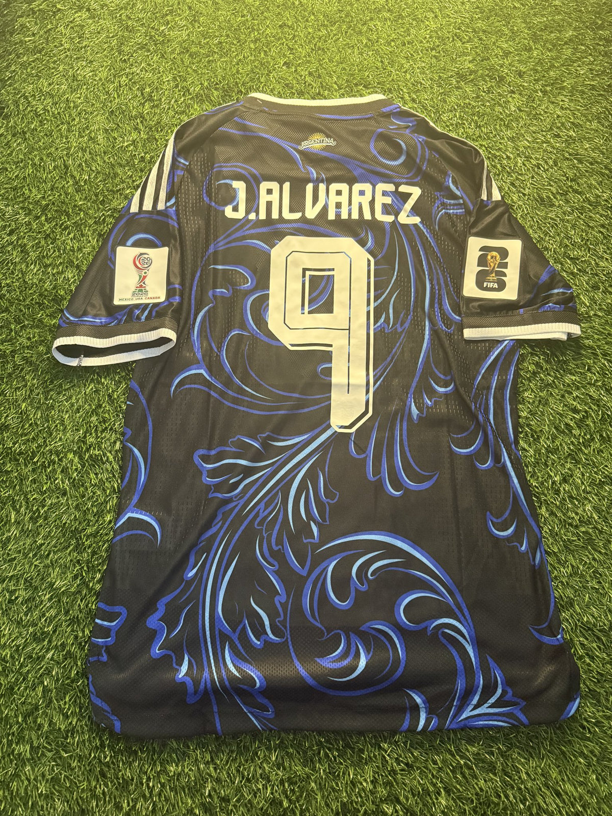 Argentina 2026 World Cup Away Jersey with Patch – Julián Álvarez – Player Version
