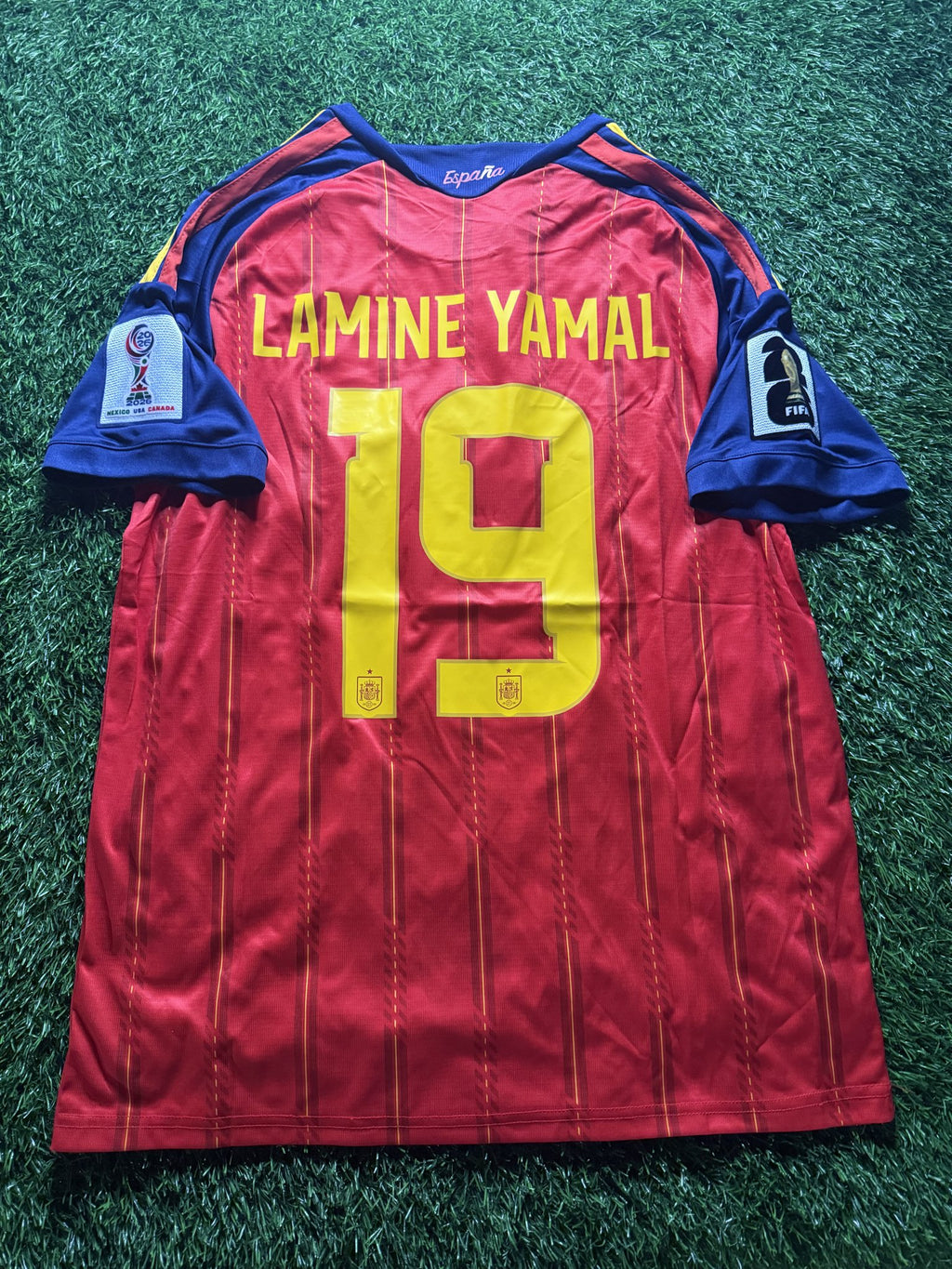 Spain 2026 World Cup Home Jersey with Patch – Lamine Yamal