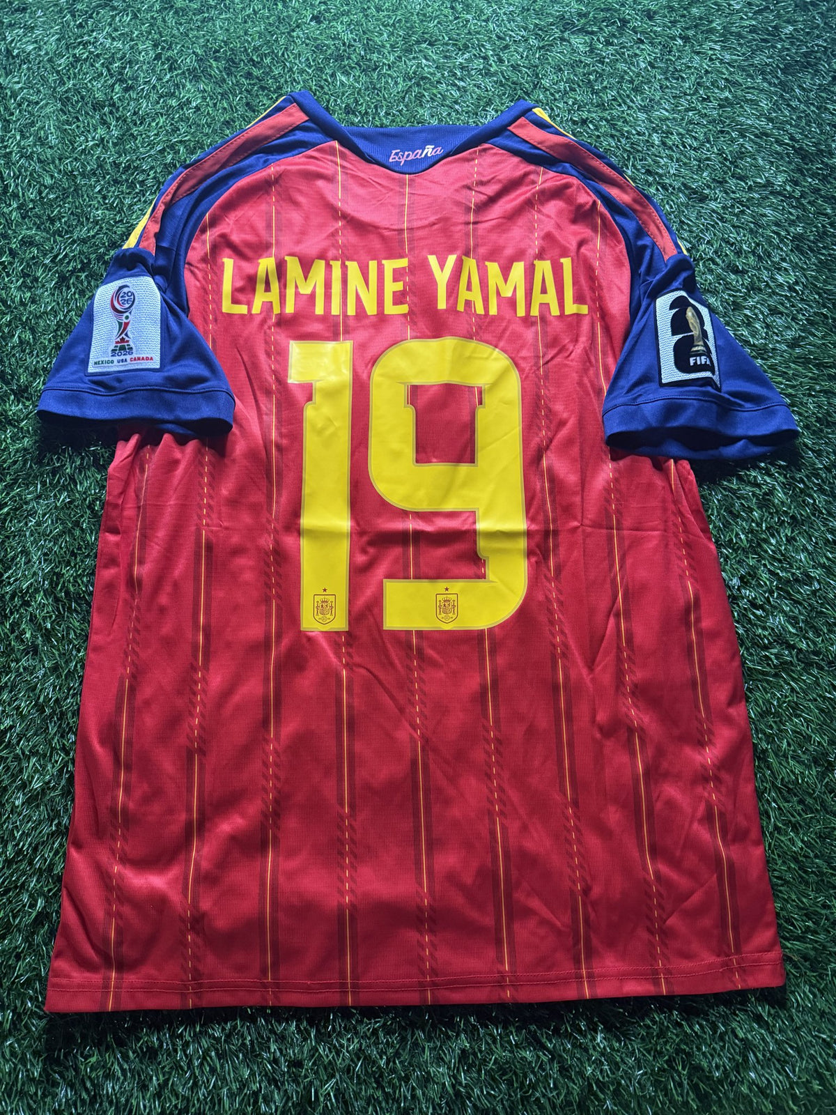 Spain 2026 World Cup Home Jersey with Patch – Lamine Yamal
