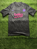 FC Barcelona Black Pre-Match Jersey (Pink Beko Logo)