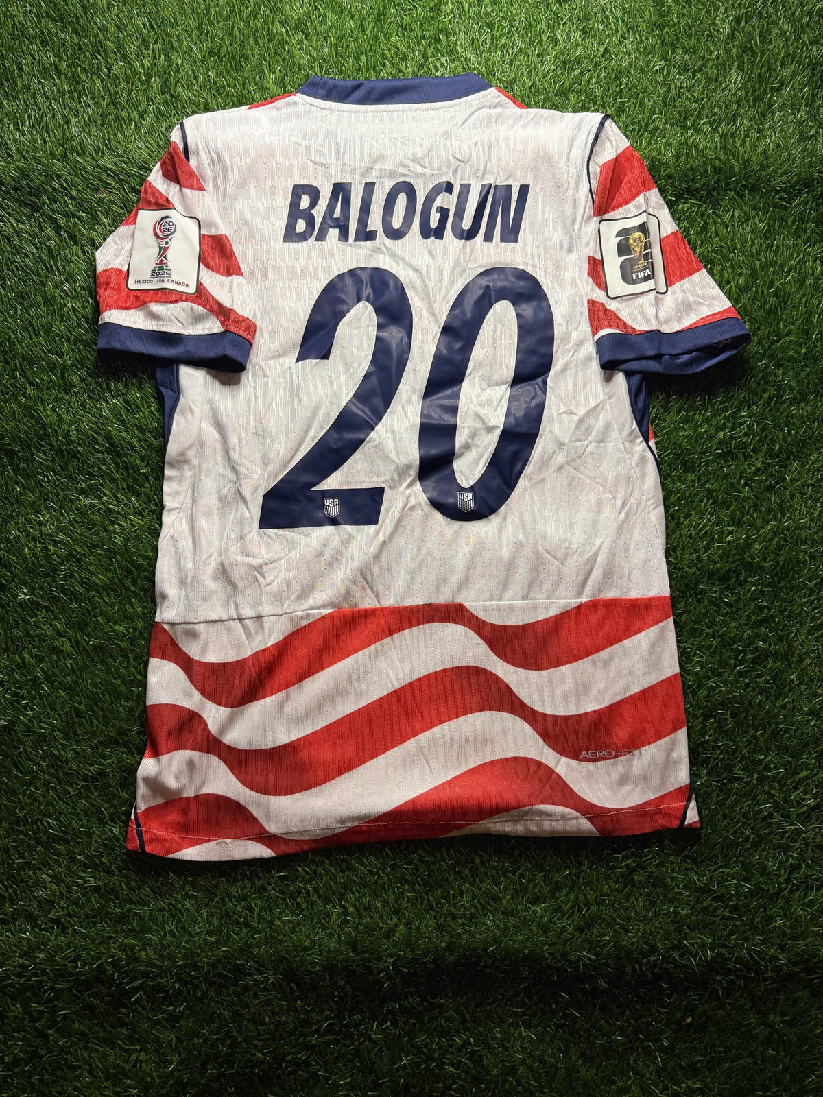 USA 2026 World Cup Home Jersey with Patches – Balogun – Player Version