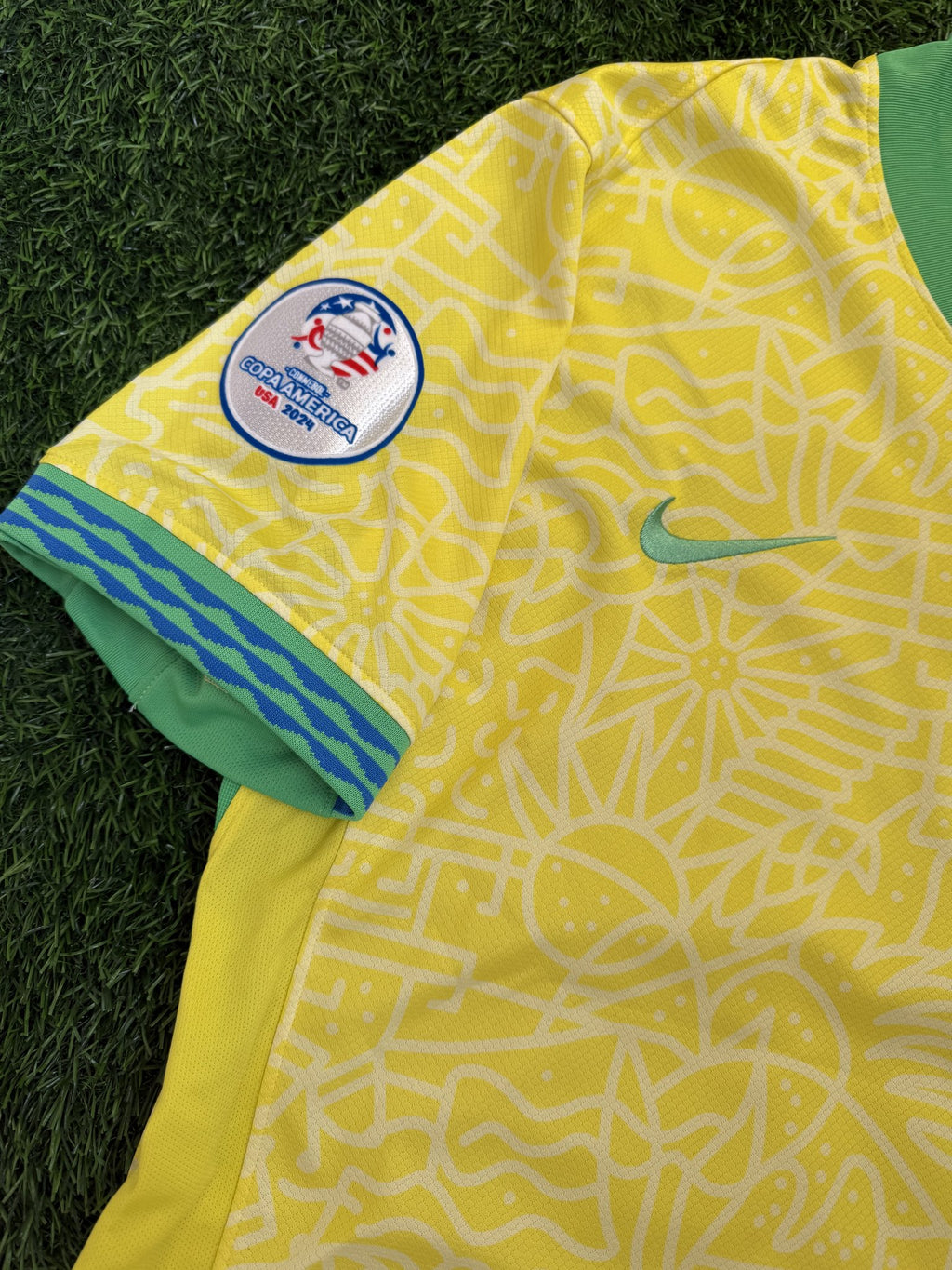 Brazil Home Jersey with Copa América Patches – Vinícius Jr.