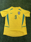 Brazil 2002 World Cup Retro Home Jersey – Ronaldo #9
