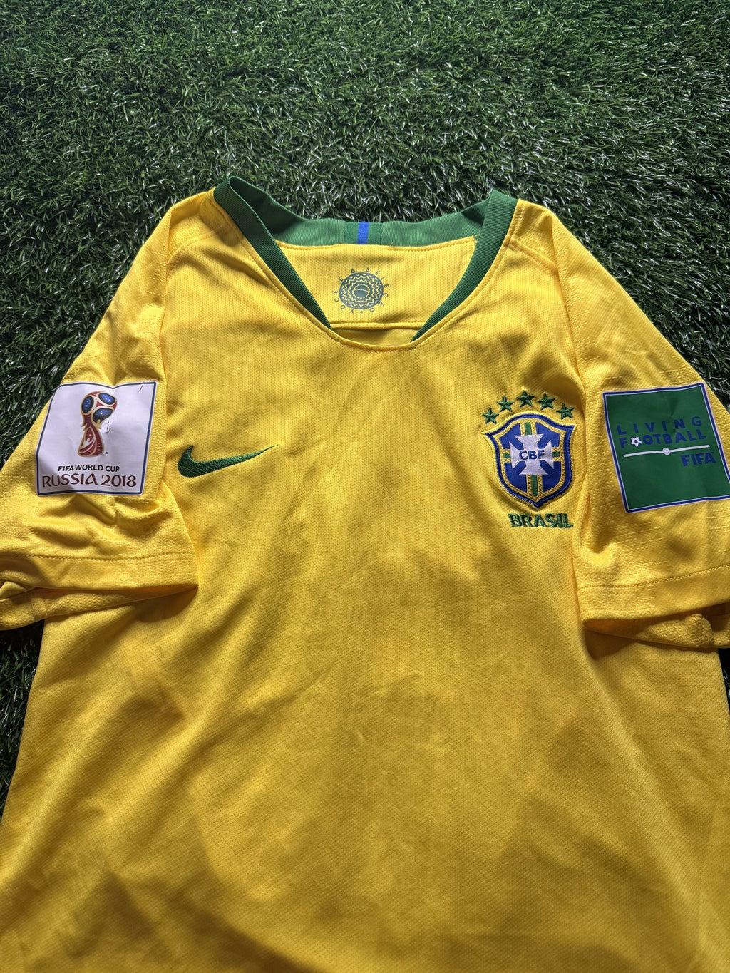 Brazil 2018 World Cup Home Jersey with Patches