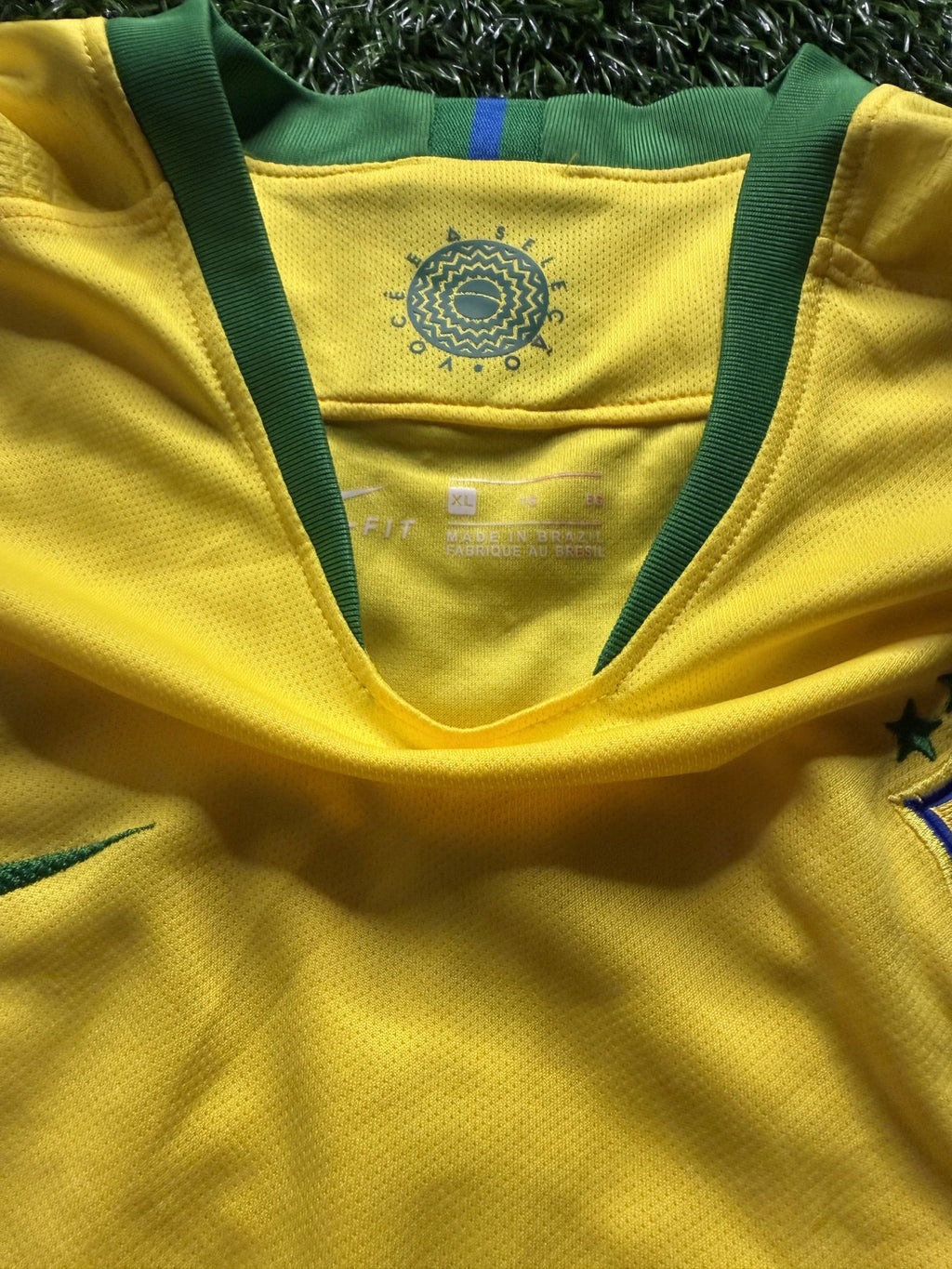 Brazil 2018 World Cup Home Jersey with Patches