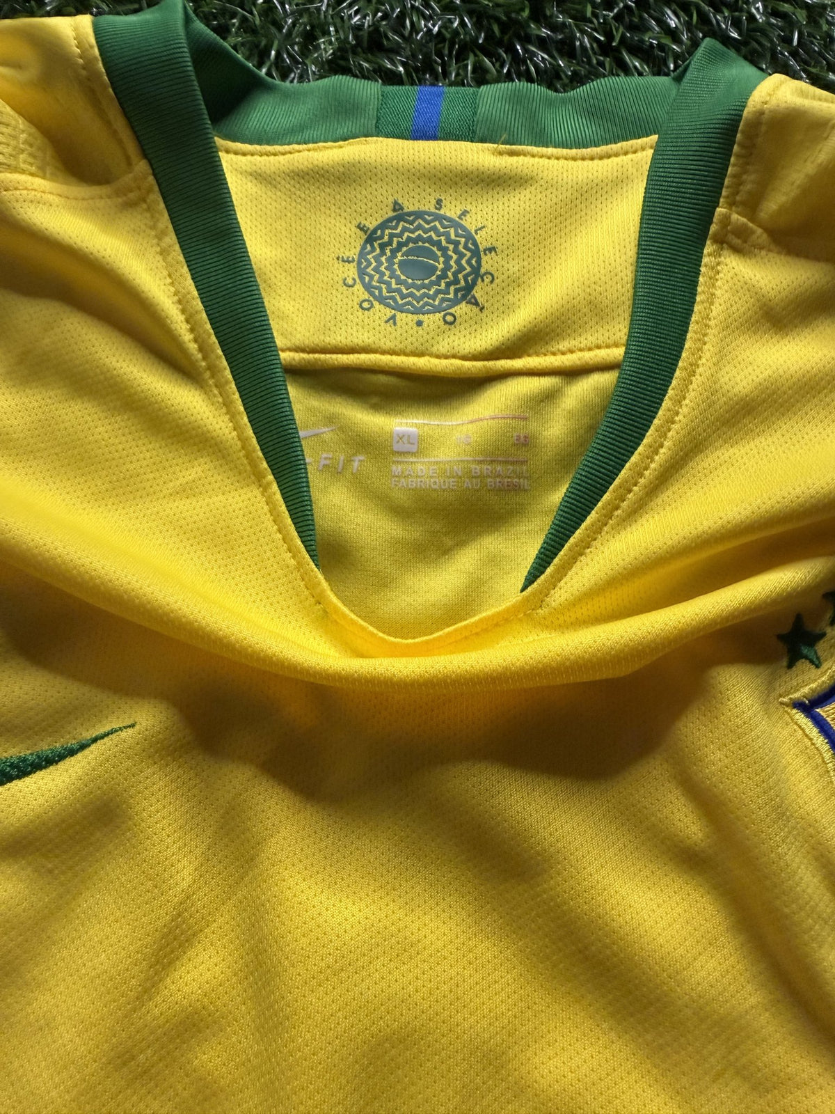 Brazil 2018 World Cup Home Jersey with Patches
