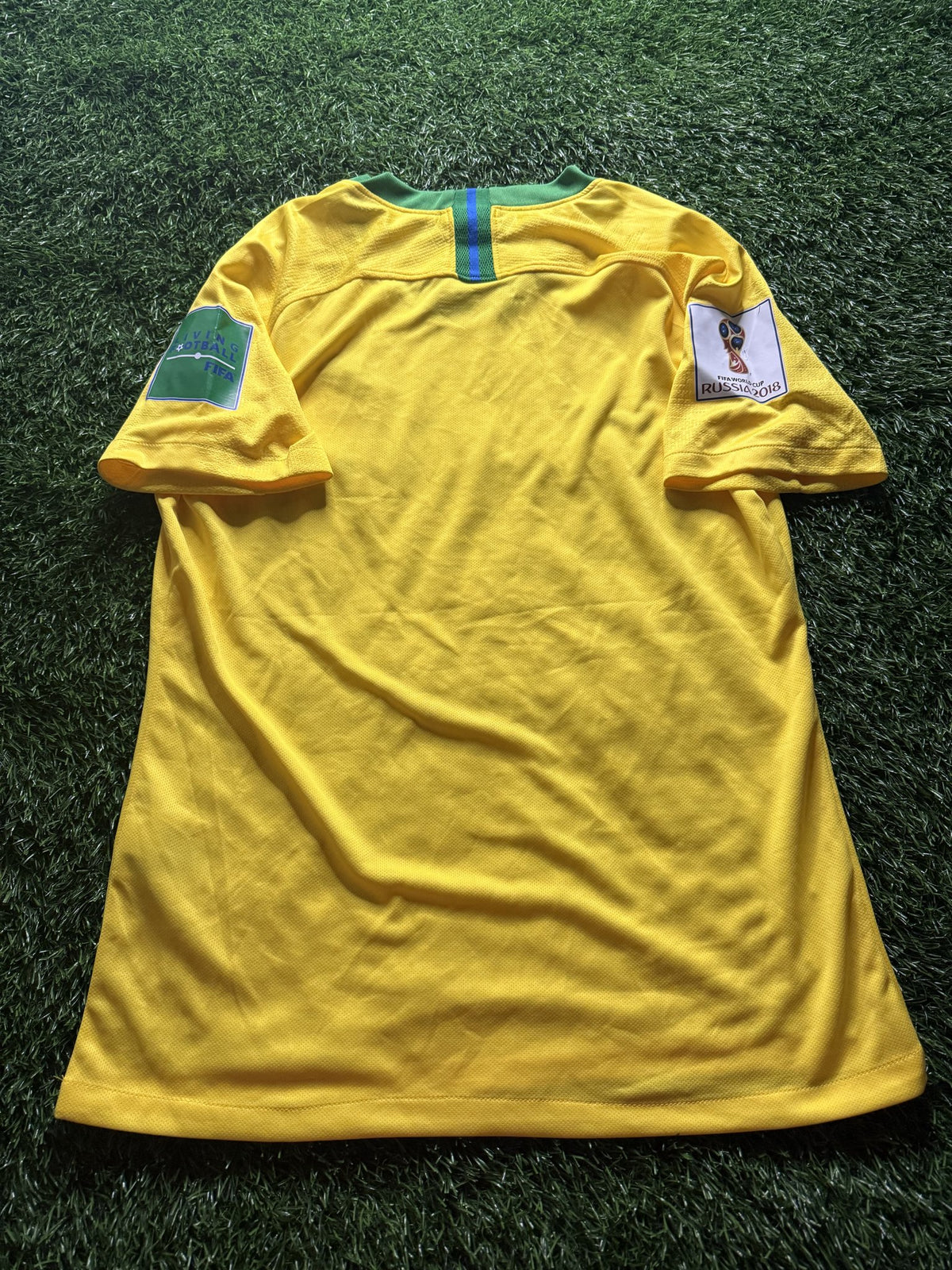 Brazil 2018 World Cup Home Jersey with Patches
